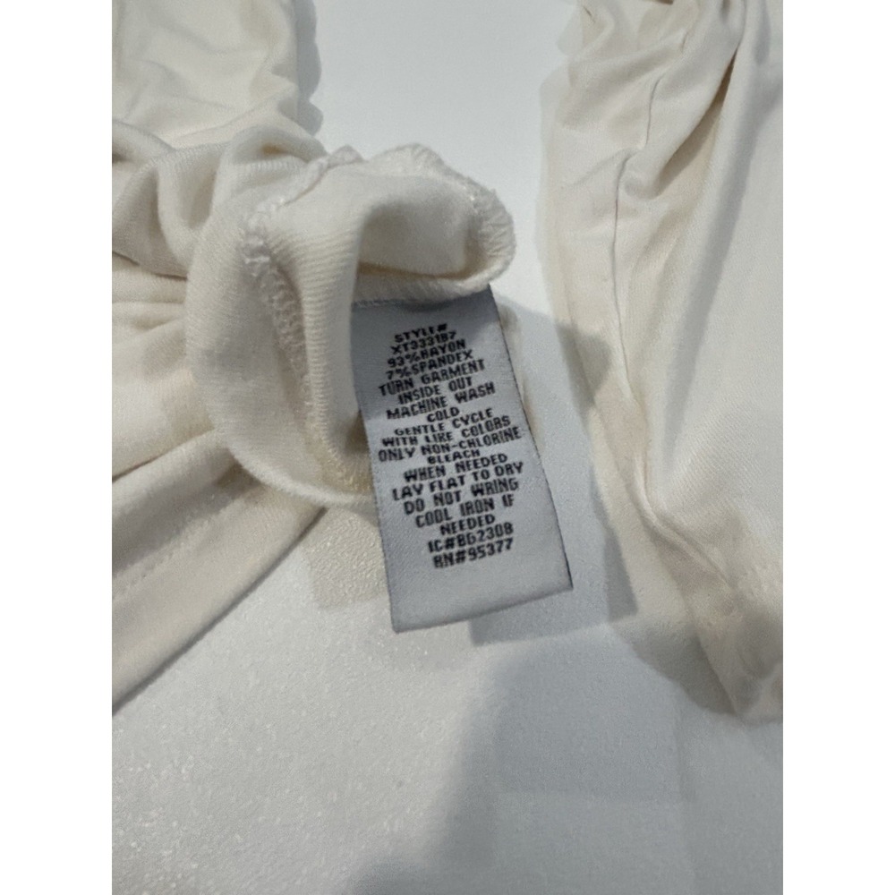 Sanctuary Ruched Long Sleeve Blouse Cream Color Size XL